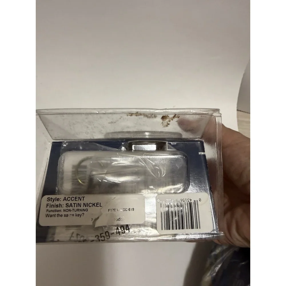 Schlage Accent Satin Nickel Right Handed Door Dummy Decorative Trim